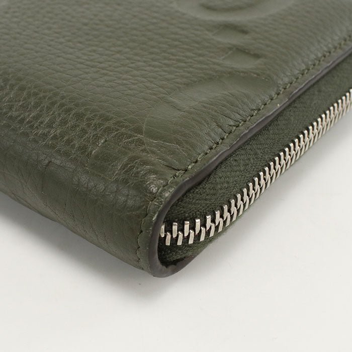 GUCCI 739482 organizer Jumbo GG PurseZip Around leather Khaki mens | AlmaBagz - Image 3