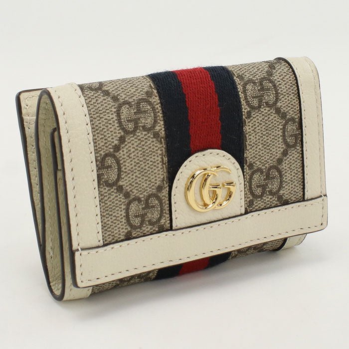 GUCCI 644334 Tri-fold wallet Ofidia GG Supreme/leather Beige Women | AlmaBagz - Image 6
