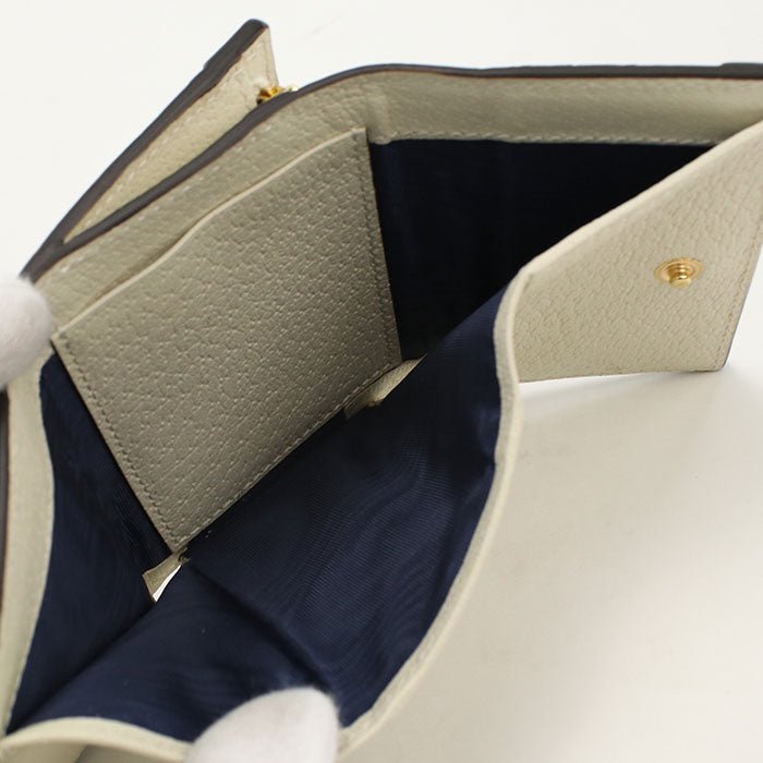 GUCCI 644334 Tri-fold wallet Ofidia GG Supreme/leather Beige Women | AlmaBagz - Image 3