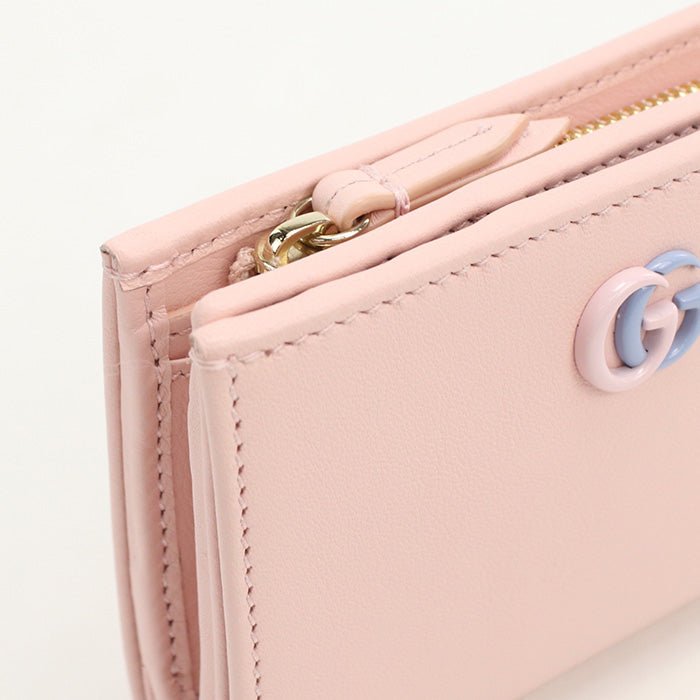 GUCCI 790063 Wallet Double G Folded wallet leather pink Women | AlmaBagz - Image 5