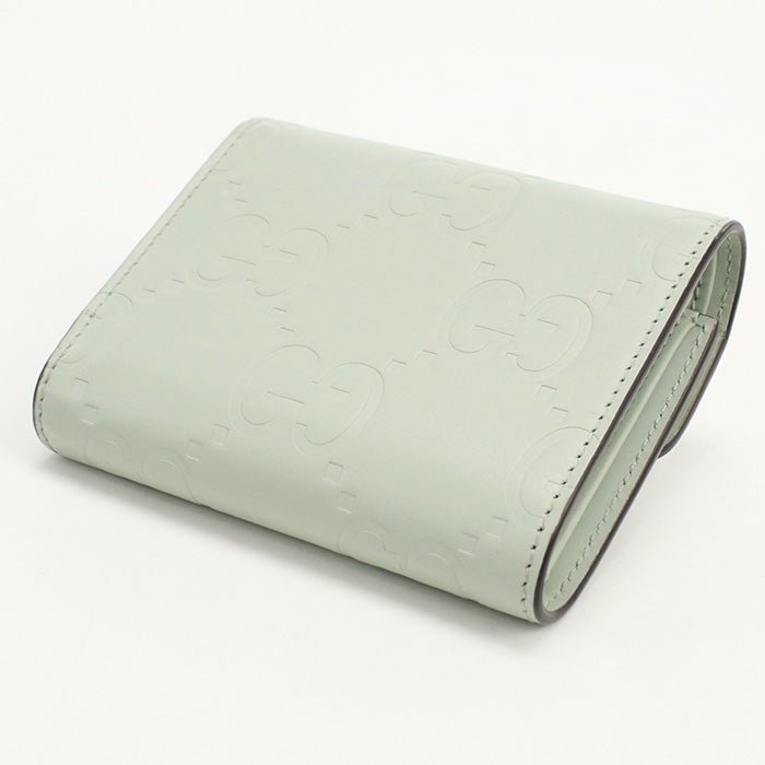 GUCCI 772793 Tri-fold wallet GG logo Three fold wallet leather green Women | AlmaBagz
