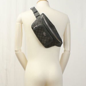 GUCCI GU88515 Belt bag Ofidia body bag GG Supreme Canvas Gray mens | AlmaBagz