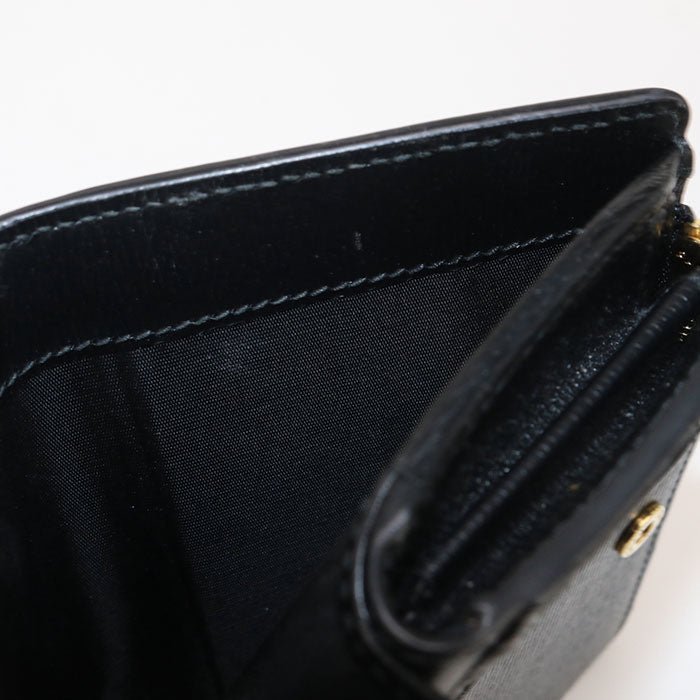 GUCCI 772640 0OP0N 1000 Card Case wallet Gucci Script Folded leather black Women | AlmaBagz - Image 5