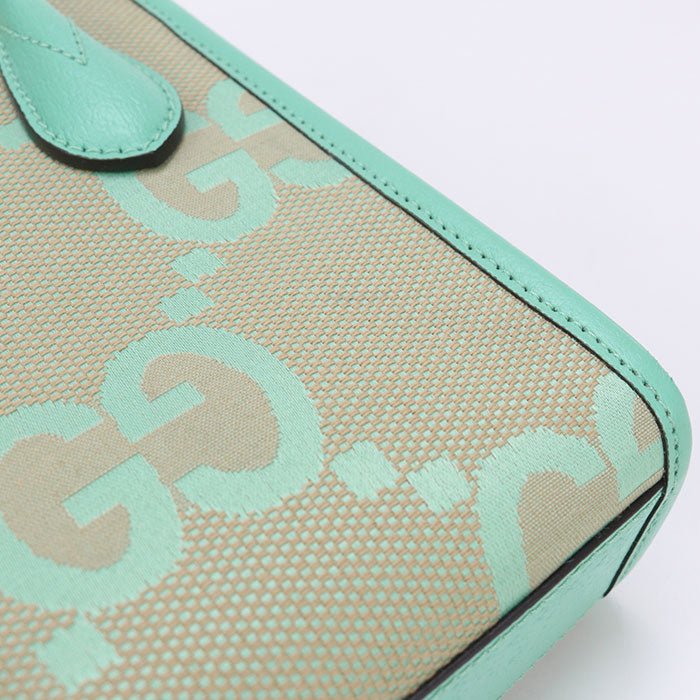 GUCCI 671623 Tote Bag Jumbo GG 2WAY Mini Tote Bag GG canvas, leather beige Women | AlmaBagz - Image 5