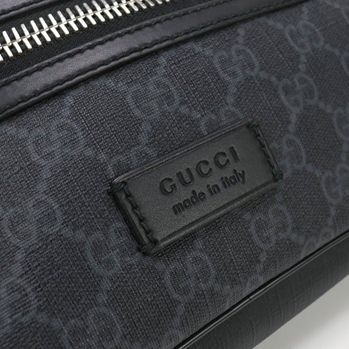 GUCCI 474293 body bag GG Supreme Belt bag/Sling Bag GG Supreme Canvas black mens | AlmaBagz - Image 5