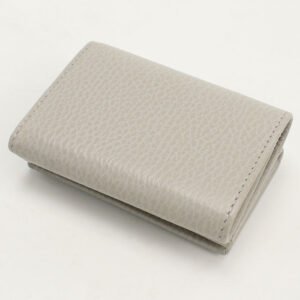 GUCCI GU88844 Tri-fold wallet Double G leather Gray Women | AlmaBagz