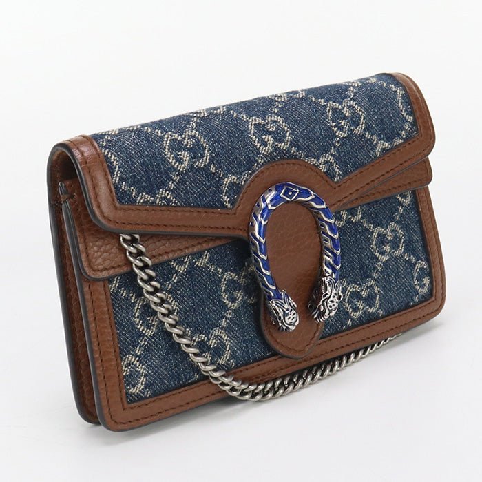 GUCCI 476432 Duonisos Mini 2-Way Bag Shoulder Bag leather, GG denim blue Women | AlmaBagz - Image 8
