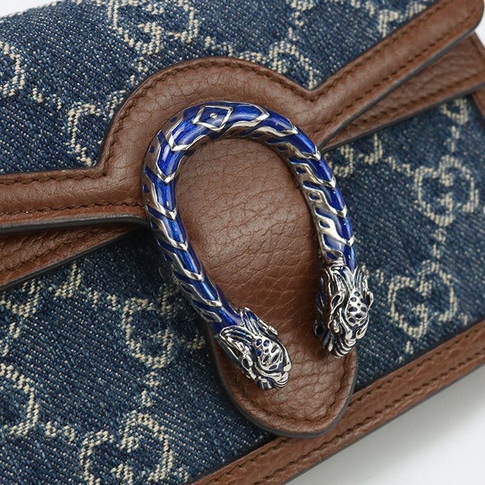 GUCCI 476432 Duonisos Mini 2-Way Bag Shoulder Bag leather, GG denim blue Women | AlmaBagz - Image 5