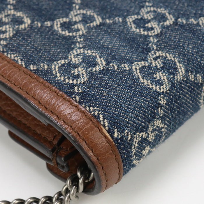 GUCCI 476432 Duonisos Mini 2-Way Bag Shoulder Bag leather, GG denim blue Women | AlmaBagz - Image 6