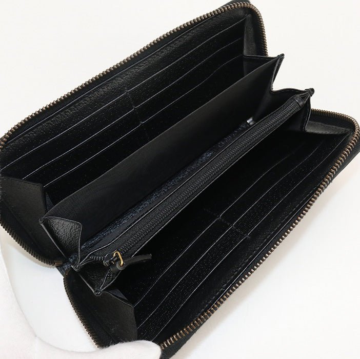 GUCCI 428736 Long Wallet GG Marmont Zip around wallet leather black unisex | AlmaBagz - Image 2