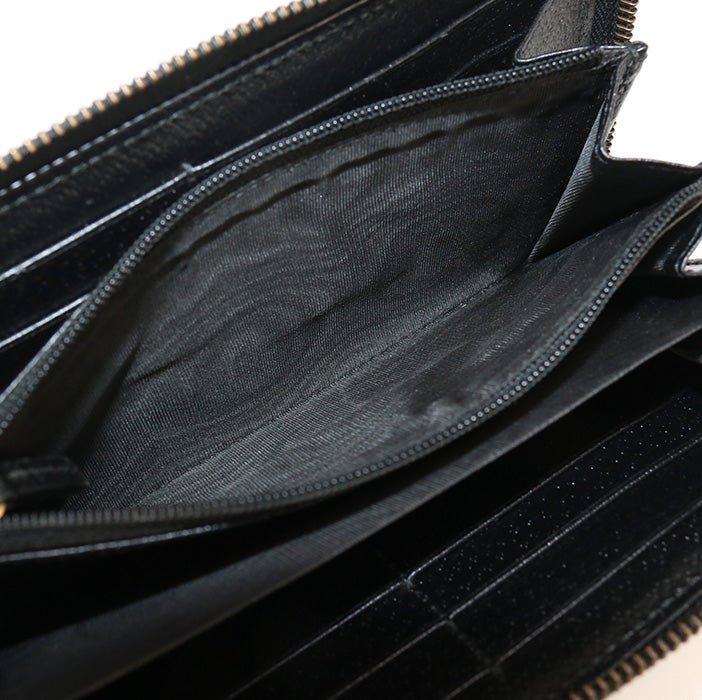 GUCCI 428736 Long Wallet GG Marmont Zip around wallet leather black unisex | AlmaBagz - Image 3