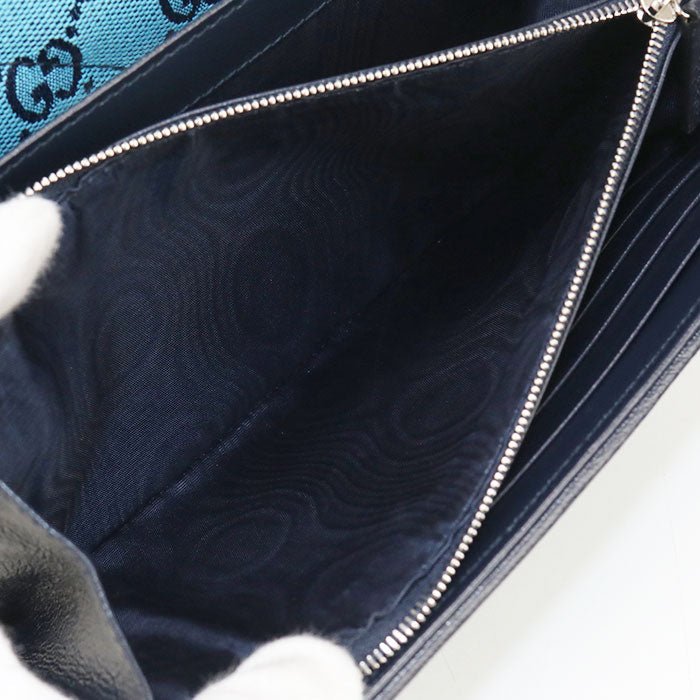 GUCCI 474575 Quilted GG Marmont Diagonal Shoulder Bag canvas/leather blue Women | AlmaBagz - Image 4