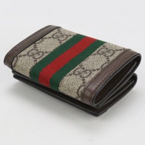 GUCCI GU89283 Tri-fold wallet Ofidia Three fold wallet GG Supreme beige Women | AlmaBagz