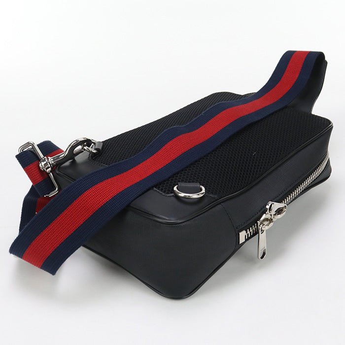 GUCCI 478325 body bag Soft GG Supreme Belt bag GG Supreme Canvas black mens | AlmaBagz - Image 2