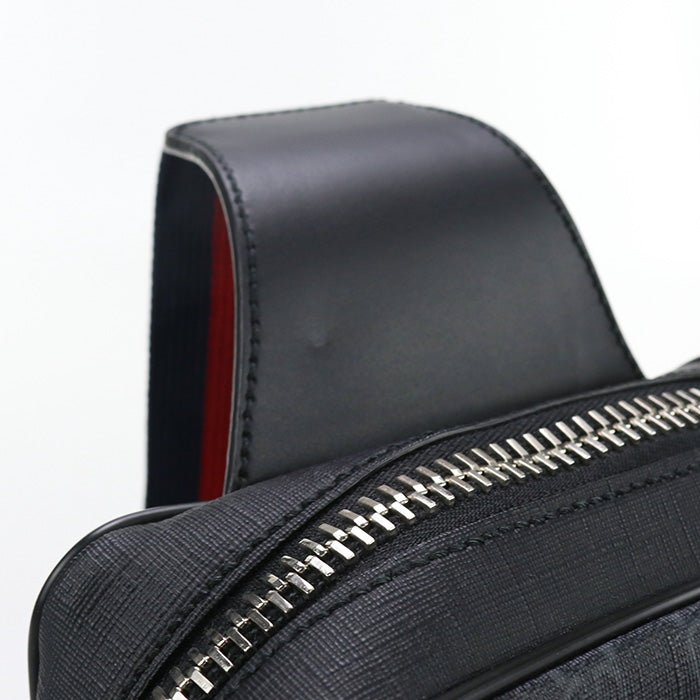 GUCCI 478325 body bag Soft GG Supreme Belt bag GG Supreme Canvas black mens | AlmaBagz - Image 5