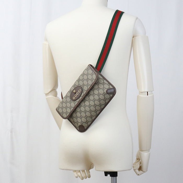 GUCCI 493930 body bag Neo vintage Belt Bags Crossbody Bags GG Supreme Brown mens | AlmaBagz