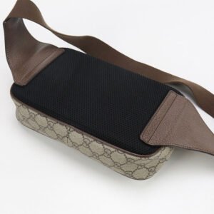 GUCCI 574796 Ofidia body bag GG Supreme Canvas black mens | AlmaBagz