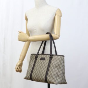 GUCCI GU90419 GG Supreme Tote  Canvas Bag beige Women | AlmaBagz