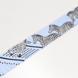HERMES Twilly Scarf Stall Wrap fashion silk/100% silku blue unisex | AlmaBagz