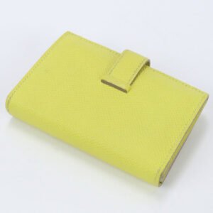 HERMES Bearn Card Case Card Case Epsom yellow unisex | AlmaBagz