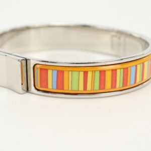 HERMES Emaille bangle Bangle/Palladium PlateMulticolor Women | AlmaBagz