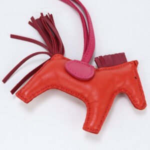 HERMES charm Rodeo PM Bag charm Anyo Miro Red/Wine Red Women | AlmaBagz