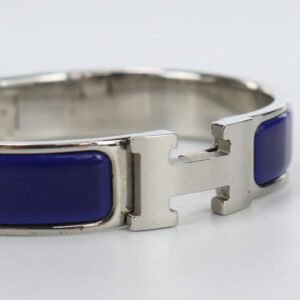HERMES H700001FP Bangle Click Classic PM bracelet metal,enamel blue Women | AlmaBagz
