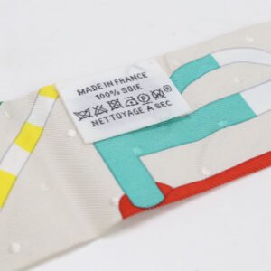 HERMES Scarf Twilly Stole silk gray(Multicolor) Women | AlmaBagz