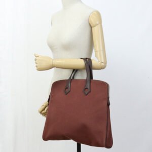 HERMES Sack Eboo MM Handbag Tower ash Brown Women | AlmaBagz