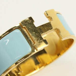 HERMES H700001F Bangle Click crack H Thick Bangle Gold Plated gold Women | AlmaBagz