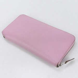 HERMES Azap Long Silk In Roundship Long Wallet Epsom pink Women | AlmaBagz