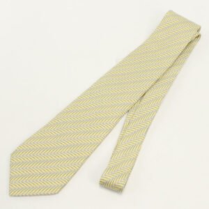 HERMES HE77762 Silk tie tie yellow mens | AlmaBagz