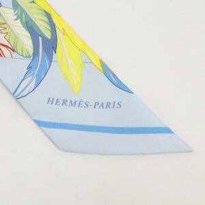 HERMES Scarf Twilly 「Dance Pacific」 Stall Apparel Fashion accessories silk Multicolor Women | AlmaBagz