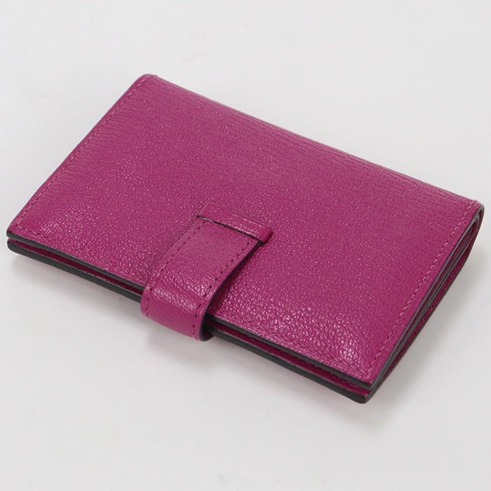 HERMES Card Case Bean mini Business card,Multi-purpose case Chevre purple Women(unisex) | AlmaBagz