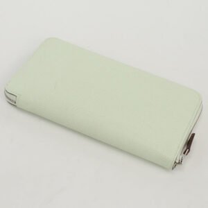 HERMES Long Wallet Azap long silk in Zip Around Wallet Purse Epsom Light Green unisex | AlmaBagz