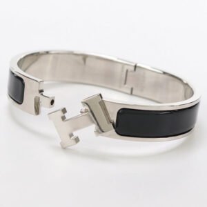 HERMES Click H Bangle/Palladium silver Women | AlmaBagz