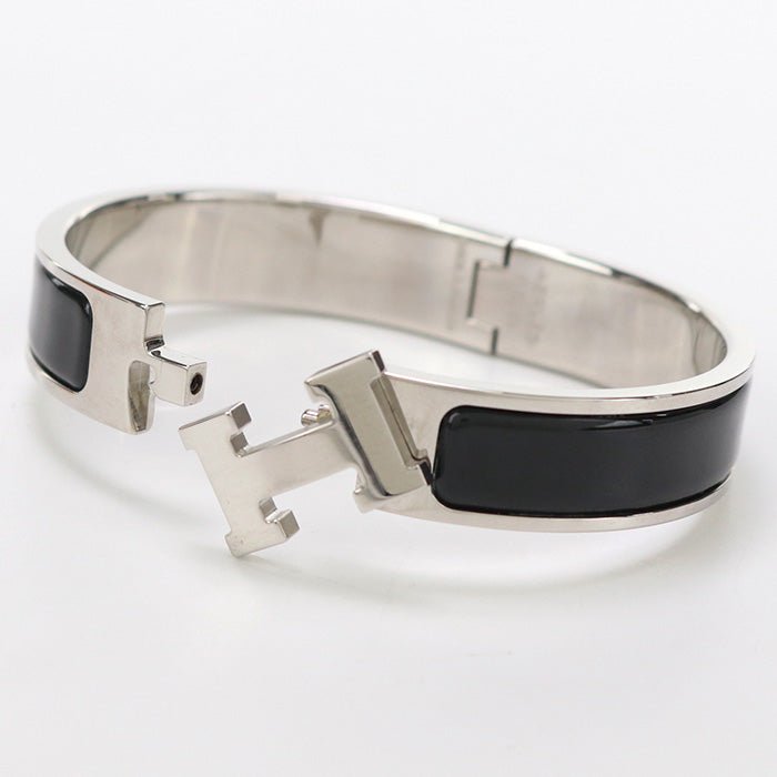 HERMES Click H Bangle/Palladium silver Women | AlmaBagz