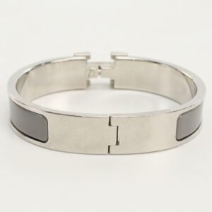 HERMES Click H Bangle/Palladium Silver Women | AlmaBagz