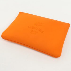 HERMES H103748M Neoban Leopard Truth Flat MM Clutch bag Pouch polyamide,Elastane Orange Women(unisex) | AlmaBagz