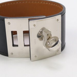 HERMES HE83576 Kelly dog Bangle Calfskin/Buy Now Black Women | AlmaBagz