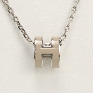 HERMES MINI POP H Necklace Palladium Silver Women | AlmaBagz