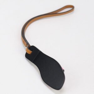 HERMES 080148CABA Bag charm Oran Nano Monochrome Sandal Straps Epsom, Veau Butler, Bash Hunter Brown Women | AlmaBagz