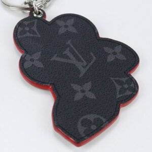 LOUIS VUITTON M00960 sporty car vivienne Eclipse Key ring leather black unisex | AlmaBagz