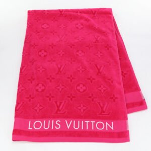 LOUIS VUITTON M77514 towel LV Vacation Beach Towel bath towel cotton pink Women | AlmaBagz
