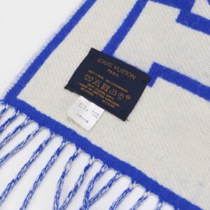LOUIS VUITTON M71318 muffler Echarpe City Scarf wool,cashmere blue mens | AlmaBagz