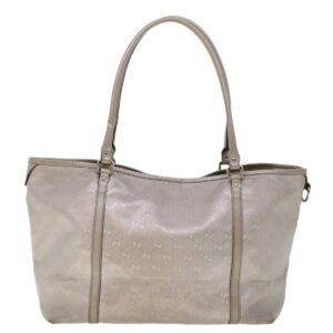 GUCCI GG Canvas Shoulder Bag Silver 197953  uy130 | AlmaBagz