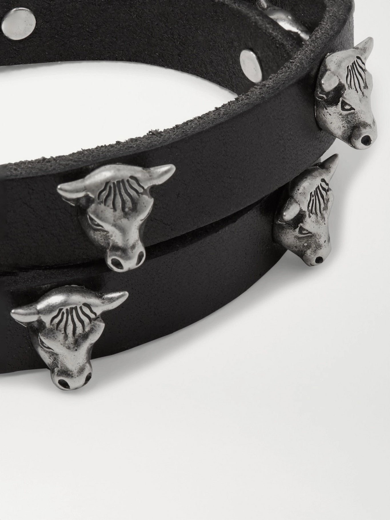 Gucci Anger Forest Double Wrap Leather Bracelet in Black | AlmaBagz - Image 7