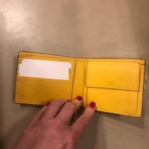 Gucci Black Bifold Short Wallet with Yellow Interior | AlmaBagz