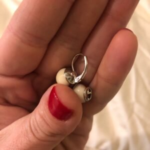 Gucci Red Blue Web Striped Earrings | AlmaBagz