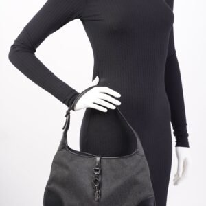 Gucci Jackie Grey / Black Denim | AlmaBagz
